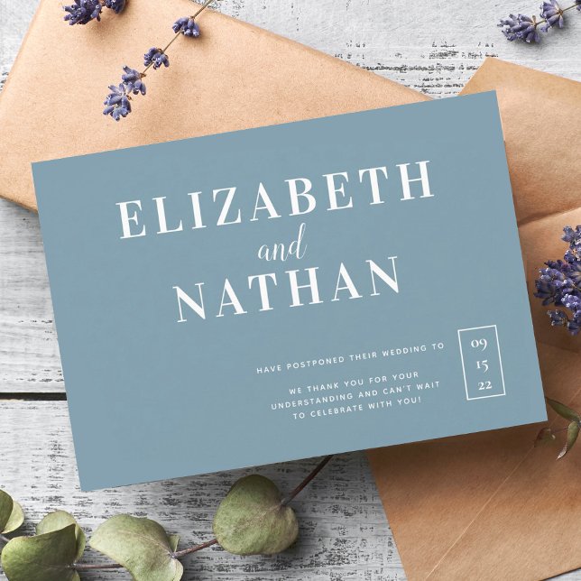 Reserve A Data Adiamento de Casamento de Data Moderno Mínimo (Criador carregado)