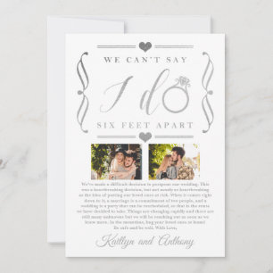 Reserve A Data Adiamento de Casamento de Seis Pés Diferente da Da