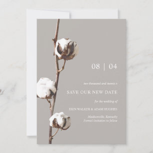 Reserve A Data Adiamento de Casamento Floral de Algodão Aquoso