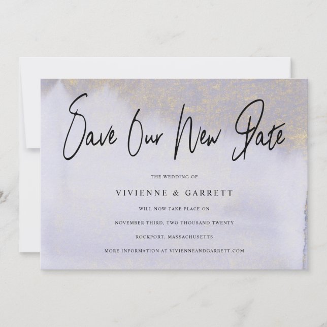 Reserve A Data Adiamento de Casamento Salve Nossa Nova Foto De Da (Frente)