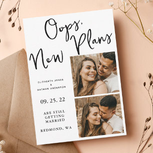 Reserve A Data Adiamento de Foto de Casamento de Data de Alteraçã