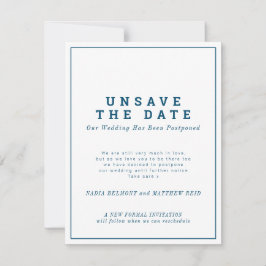 Reserve A Data Adiar mudança de plano de salvar a data do casamen