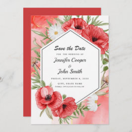 Reserve A Data Adorável Casamento Floral de Papagaios Vermelhos A