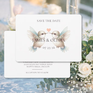 Reserve A Data Adorável Casamento Hummingbird Salve a Data