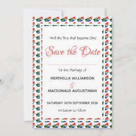 Reserve A Data ÁFRICA DO SUL Celebração de Casamento Patriótico P