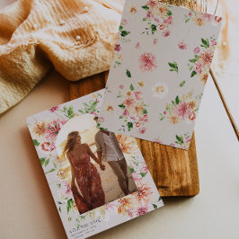 Reserve A Data Afterglow Garden Floral Photo Save the Date