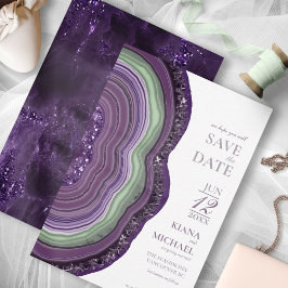 Reserve A Data Agate Geode Glitter Wedding ID647