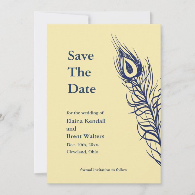 Reserve A Data Agite seus pés de unha Salve a data em amarelo (Frente)