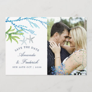Reserve A Data Água-forte Casamento de Praia com Algas Marinhas S