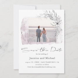 Reserve A Data Água-marinha minimalista Rosa Save The Date