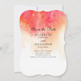 Reserve A Data Aguarela vermelha para salvar a data. Casamento de