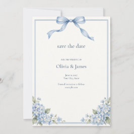 Reserve A Data Algo Azul Floral Salve a Data