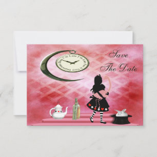 Reserve A Data Alice & Flamingo Rosa Casamento Salve a Data