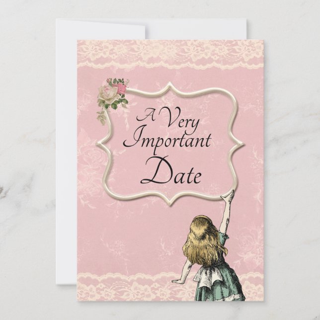 Reserve A Data Alice no País das Maravilhas Casamento Muito Impor (Frente)