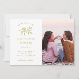 Reserve A Data All Wedding LGBT Golden Effect Branches Photo