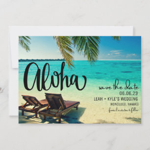 Reserve A Data Aloha Hawaii Beach Casamento Salve a Data