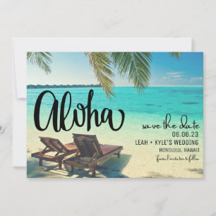 Reserve A Data Aloha Hawaii Photo Beach Casamento Salve a Data