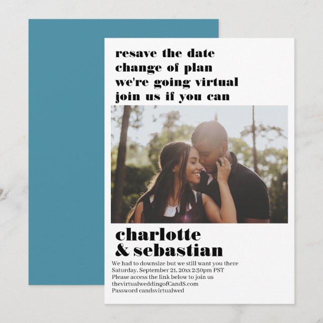 Reserve A Data Alteração do Plano Casamento Virtual Salvar a Foto (Frente/Verso)