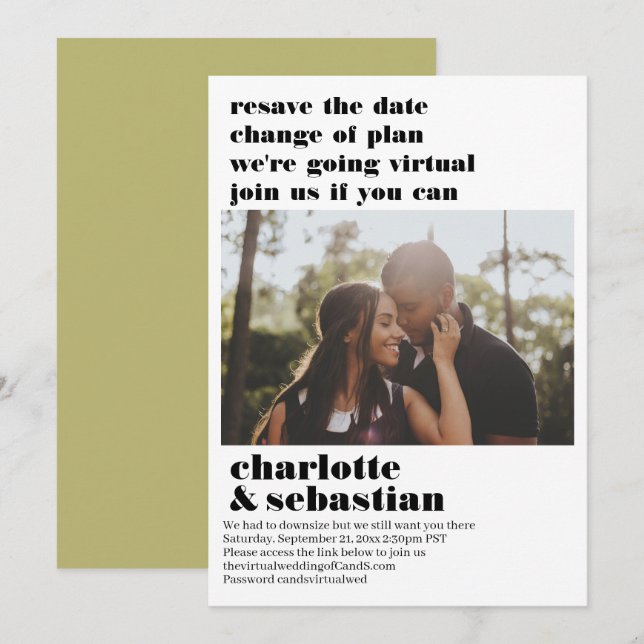 Reserve A Data Alteração do Plano Casamento Virtual Salvar a Foto (Frente/Verso)