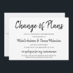 Reserve A Data Alteração simples de planos preto e branco<br><div class="desc">Ajude seus convidados a navegar por esses eventos imprevistos, mantendo-os informados sobre as novas alterações no evento. Personalize com suas novas informações de evento para criar uma mudança de planos que seus amigos e familiares certamente apreciarão.</div>