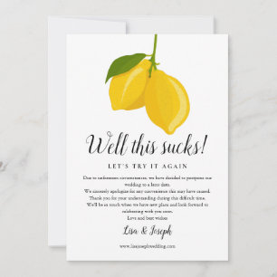 Reserve A Data Alterar a data adiada da foto de limões cancelados