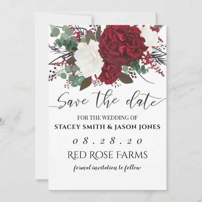 RESERVE A DATA AMADO FLORAL CASAMENTO SALVE A DATA (Frente)