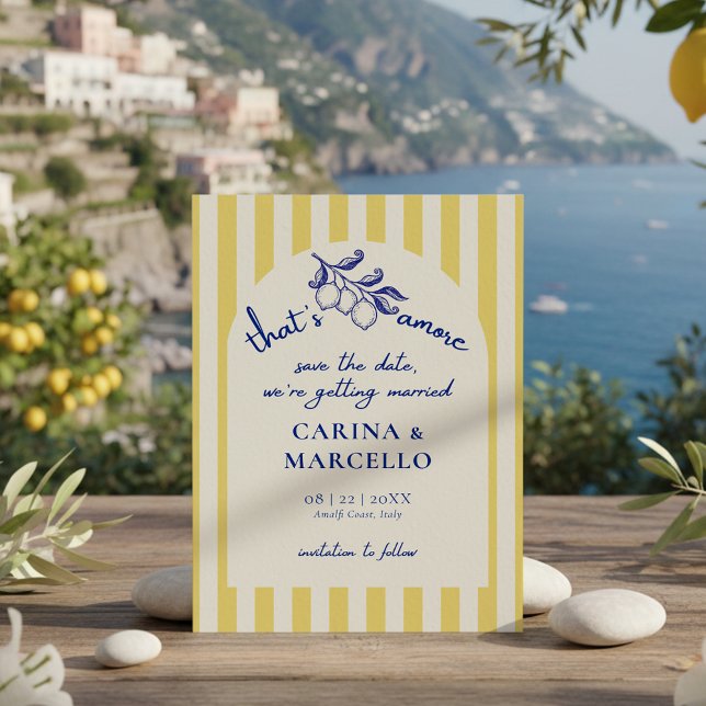 Reserve A Data Amalfi Coast Amore Lemon Stripe Wedding (Criador carregado)