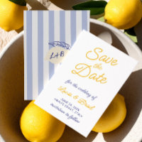 Amarelo Limão Italiano e Listrado de Azul