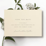 Reserve A Data Amarelo-Manteiga | Casamento Elegante Minimalista<br><div class="desc">Cartões salve a data amarelos claros com um design minimalista.</div>