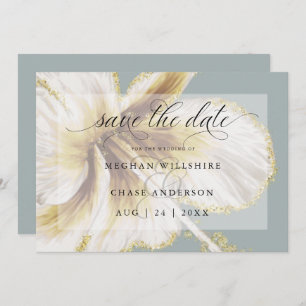 Reserve A Data Amarelo pálido e flor tropical marfinense S