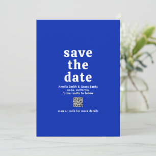 Reserve A Data Amelia Royal Blue Modern Wedding