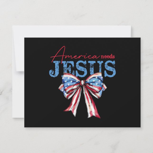 Reserve A Data America Precisa de Jesus Bandeira Cristã EUA Coque (Frente)