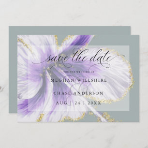 Reserve A Data Ametist Purple Tropical Flower Watercolor Salvar