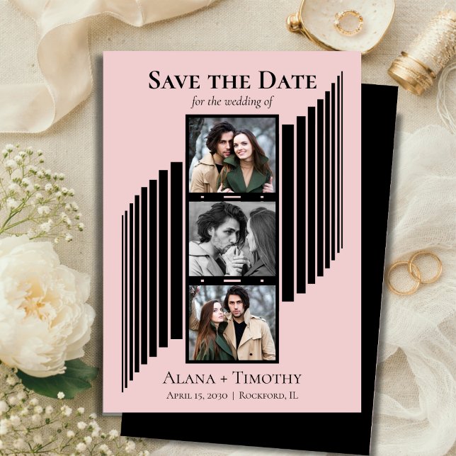 Reserve A Data Amor em Frames Foto Moderna Salve a Data (Criador carregado)