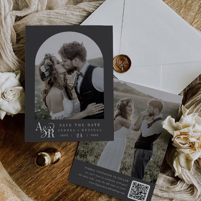 Reserve A Data ANDREA Moody Classic Cinzas Dark Academia Wedding (ANDREA Moody Classic Gray Dark Academia Wedding Save The Date)