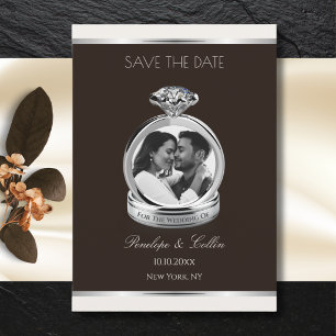 Reserve A Data Anel de Noivado Espresso Cream Foto Save the Date
