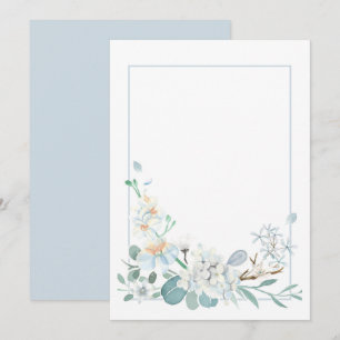 Reserve A Data Anêmona Floral Personalizada em Branco