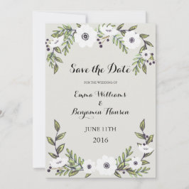 Reserve A Data Anêmonas pintadas - Salvar a data