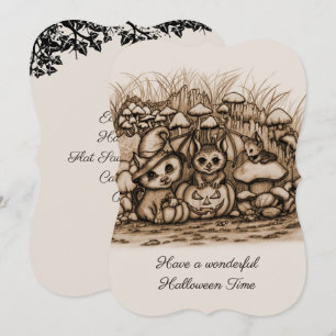 Reserve A Data Animais Fofos esperando pelo Halloween