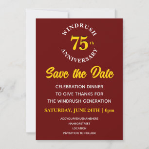 Reserve A Data Aniversário da Geração WINDRUSH 75