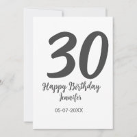 aniversário de 30 anos adicionar nome data ano ano