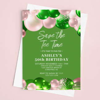 Reserve A Data Aniversário de 50 anos de Golfe Feminino Par-Tee