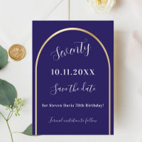 Aniversário de arco de ouro azul