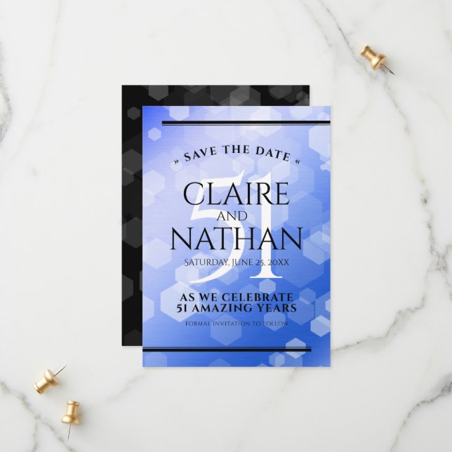 Reserve A Data Aniversário de Casamento da rua Elegante 51 (Frente/Verso In Situ)