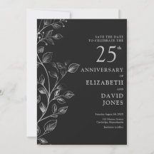 Aniversário de Casamento de 25 de Chic Silver Salv