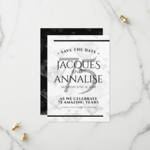 Reserve A Data Aniversário de Casamento de Diamante Elegante 75