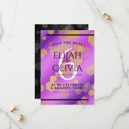Reserve A Data Aniversário de Casamento do Elegante 6 Ametyst