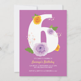 Reserve A Data Aniversário do 6 de Cachorro Floral