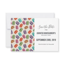 Aniversário do Padrão Colorido de Macarões Parisie