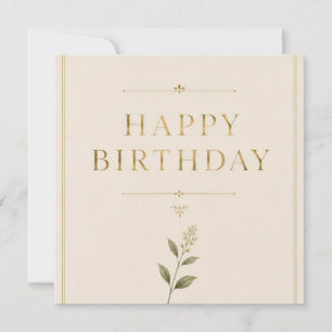 Reserve A Data Aniversário Elegante Personalizado com Dourado Ant